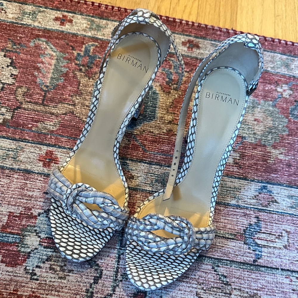 Alexandre Birman VICKY Snakeskin Patterned Heels